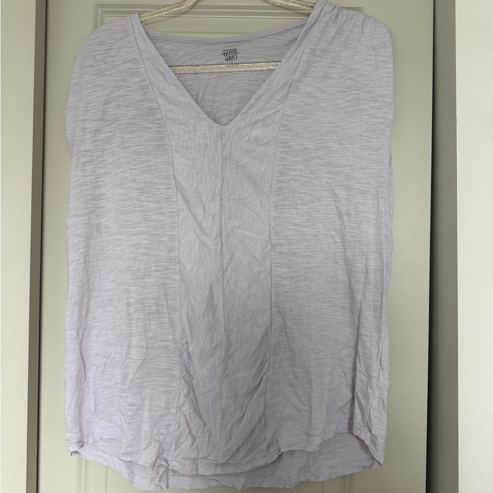 Good Luck Gem Lavender V-Neck Blouse